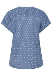M&Co Women's Denim Blue Dobby Shirt | M&Co 6
