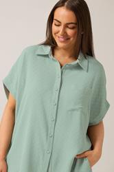 EVANS Plus Size Mint Green Grown-On Sleeve Blouse | Evans 4