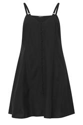 YOURS Curve Black Linen Swing Dress