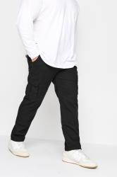 D555 Big & Tall Black Cargo Trousers | BadRhino 3