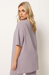 YOURS Plus Size Light Purple Crop Leggings | Yours Clothing 2