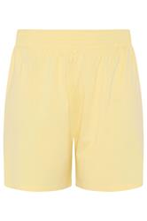 YOURS Curve Yellow Shirred Shorts