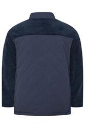 D555 Big & Tall Navy Blue Quilted Sherpa Fleece | BadRhino 4
