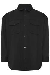 BadRhino Big & Tall Black Textured Jersey Shacket