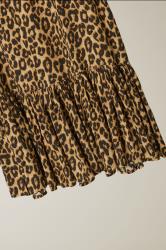 EVANS Plus Size Brown Leopard Print Maxi Skirt | Evans 6