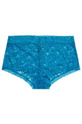 YOURSET 3 PACK Plus Size Pink & Blue Lace Mid Rise Shorts | Yours Clothing  7