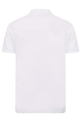 D555 Big & Tall White Basic Polo Shirt | BadRhino 4