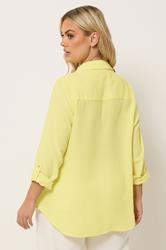 YOURS Plus Size Yellow Button Through Blouse | Yours Clothing 2
