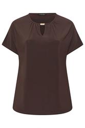 EVANS Curve Chocolate Brown Bar Detail Top
