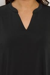 EVANS Plus Size Black Chiffon Hem Blouse | Evans 4