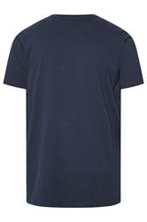 FIRETRAP Big & Tall Navy Blue Logo Print T-Shirt | BadRhino 4