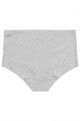 YOURSET 5 PACK Plus Size Pink & Grey Heart Full Briefs | Yours Clothing 11