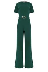 LTS Tall Dark Green Belted Jumpsuit