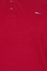 BadRhino Big & Tall Red Contrast Tipped Detail Polo Shirt | BadRhino 5