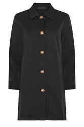PixieGirl Petite Women's Black Midi Car Coat | PixieGirl 5