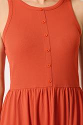 LTS Tall Women's Orange Button Detail Cotton Maxi Dress | Long Tall Sally 4