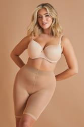 Nude Anti Chafing High Waisted Shorts | Yours Clothing 3