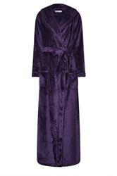 LTS Tall Purple Shawl Collar Maxi Dressing Gown