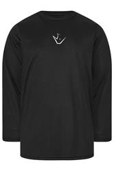 IronRhino Big & Tall Black Performance Long Sleeve T-Shirt