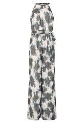 LTS Tall Navy Blue Tie Dye Halterneck Jumpsuit
