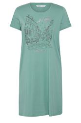 YOURSET Plus Size 2 PACK Green Paris Scene Nightdresses | Yours Clothing 7