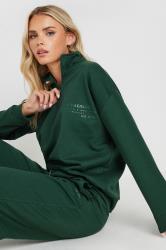 PixieGirl Petite Women's Forest Green High Neck Sweatshirt | PixieGirl 5