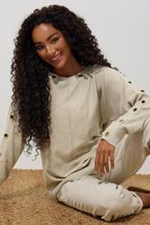 M&Co Petite Camel Brown Batwing Eyelet Jumper | M&Co 3