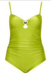 YOURS Plus Size Green Shell Detail Swimsuit | Yours Clothing 8