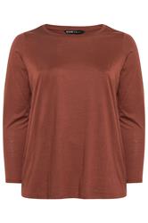 YOURS Curve Orange Long Sleeve Core T-Shirt