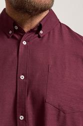 BadRhino Big & Tall Burgundy Red Long Sleeve Slub Shirt | BadRhino 5