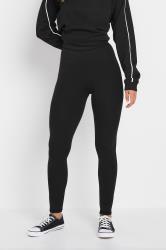 LTS Tall 2 PACK Black & Grey Contrast Stitch Cotton Leggings | Long Tall Sally 4