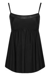 Plus Size Black Mesh Panel Tummy Control Swim Dress | Yours Clothing 9