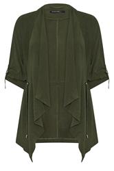 EVANS Curve Olive Green Lightweight Waterfall Jacket