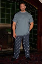 BadRhino Big & Tall Navy & Storm Blue Stag Pyjama Set | BadRhino 3