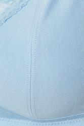 YOURSET 2 PACK Curve Blue & White Cotton Lace Trim Non-Padded Non-Wired Bralettes | Yours Clothing 9