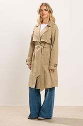 PixieGirl Petite Women's Natural Brown Trench Coat | PixieGirl 1