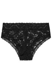 YOURS 3 PACK Curve Black Lace Brazilian Briefs | Yours Clothing  7