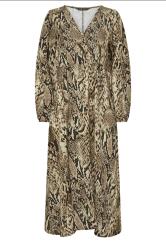 LTS Tall Beige Brown Snake Print Wrap Midi Dress | Long Tall Sally 5