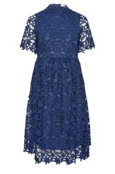 YOURS LONDON Curve Blue Crochet Lace Midi Dress