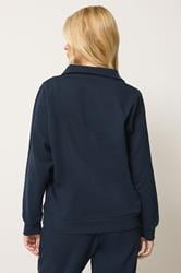 M&Co Navy Blue Half Zip Sweatshirt | M&Co 5