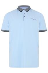 BadRhino Big & Tall Blue Chambray Pocket Polo Shirt