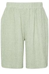 YOURS Curve Sage Green Gingham Textured Shorts