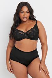 YOURSET 2 PACK Plus Size Black & Pink Lace Underwired Bras | Yours Clothing 5