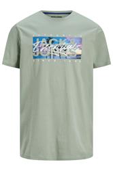 JACK & JONES Big & Tall Iceberg Green Photo-Print T-Shirt