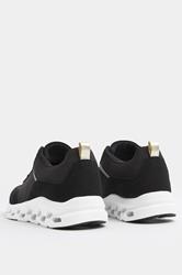 Black Contrast Chunky Runner Trainers In Extra Wide EEE Fit | Yours Clothing 4