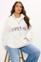 YOURS Plus Size Cream 'Aspen Ski' Teddy Borg Fleece | Yours Clothing 3