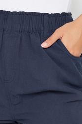 YOURSET 2 PACK Plus Size Black & Navy Blue Cool Cotton Shorts | Yours Clothing 7