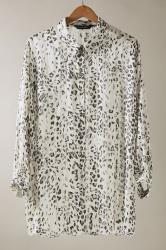 EVANS Plus Size Ivory White Leopard Print Blouse | Evans  5