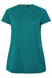YOURS Curve Teal Green Core T-Shirt