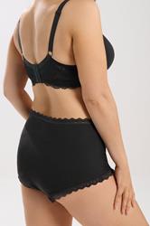 YOURS Plus Size Black Lace Trim High Waisted Shorts | Yours Clothing 2